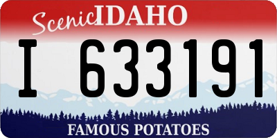 ID license plate I633191