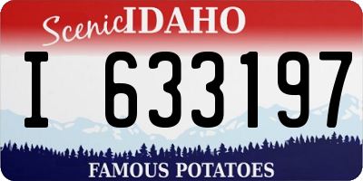 ID license plate I633197