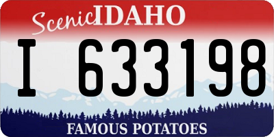ID license plate I633198