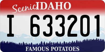 ID license plate I633201