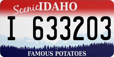 ID license plate I633203