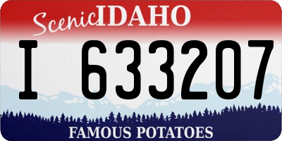 ID license plate I633207