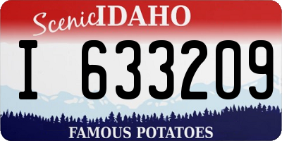 ID license plate I633209
