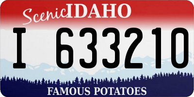 ID license plate I633210