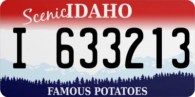 ID license plate I633213