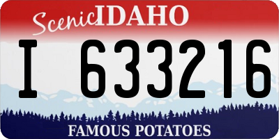ID license plate I633216