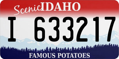 ID license plate I633217
