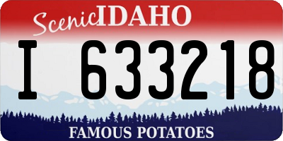 ID license plate I633218