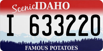 ID license plate I633220