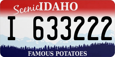ID license plate I633222