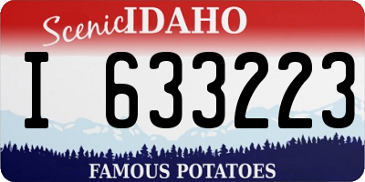 ID license plate I633223