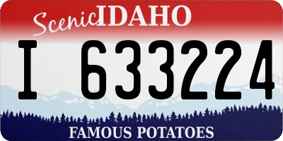ID license plate I633224