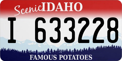 ID license plate I633228