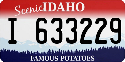 ID license plate I633229