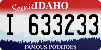 ID license plate I633233