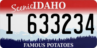 ID license plate I633234