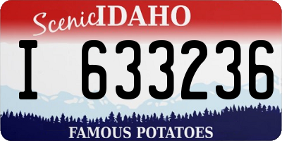 ID license plate I633236
