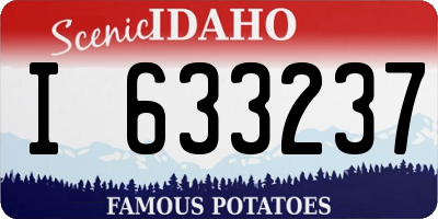 ID license plate I633237