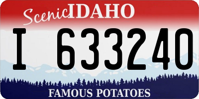 ID license plate I633240