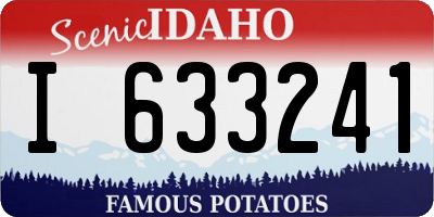 ID license plate I633241