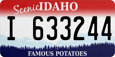 ID license plate I633244