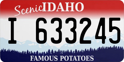 ID license plate I633245