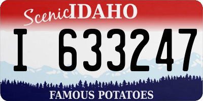 ID license plate I633247