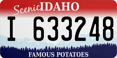 ID license plate I633248