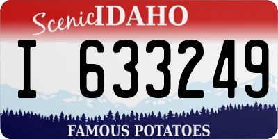ID license plate I633249