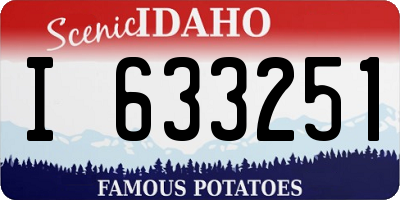 ID license plate I633251