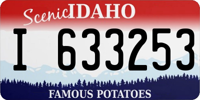 ID license plate I633253