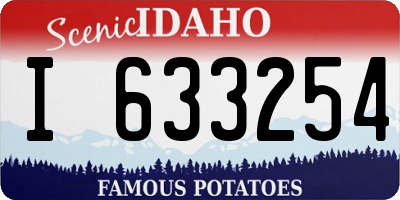 ID license plate I633254