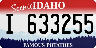 ID license plate I633255