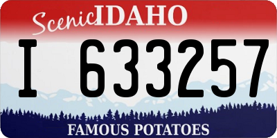 ID license plate I633257