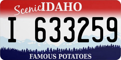 ID license plate I633259