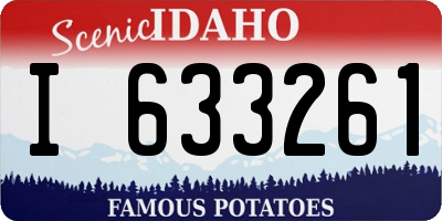 ID license plate I633261