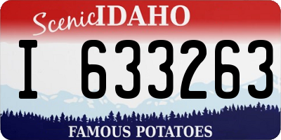 ID license plate I633263