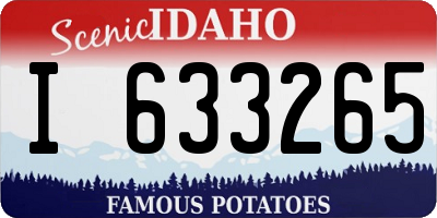 ID license plate I633265