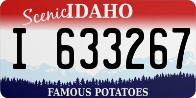 ID license plate I633267