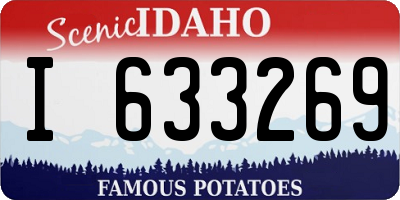 ID license plate I633269