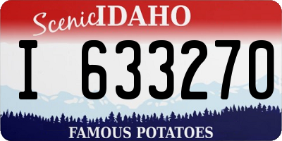 ID license plate I633270