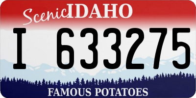 ID license plate I633275