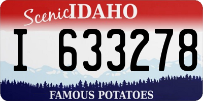 ID license plate I633278