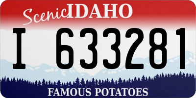 ID license plate I633281