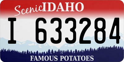 ID license plate I633284