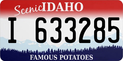 ID license plate I633285