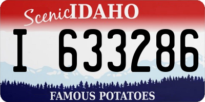 ID license plate I633286
