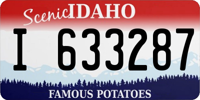ID license plate I633287