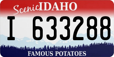 ID license plate I633288