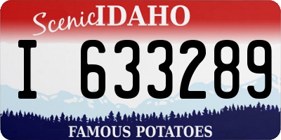 ID license plate I633289